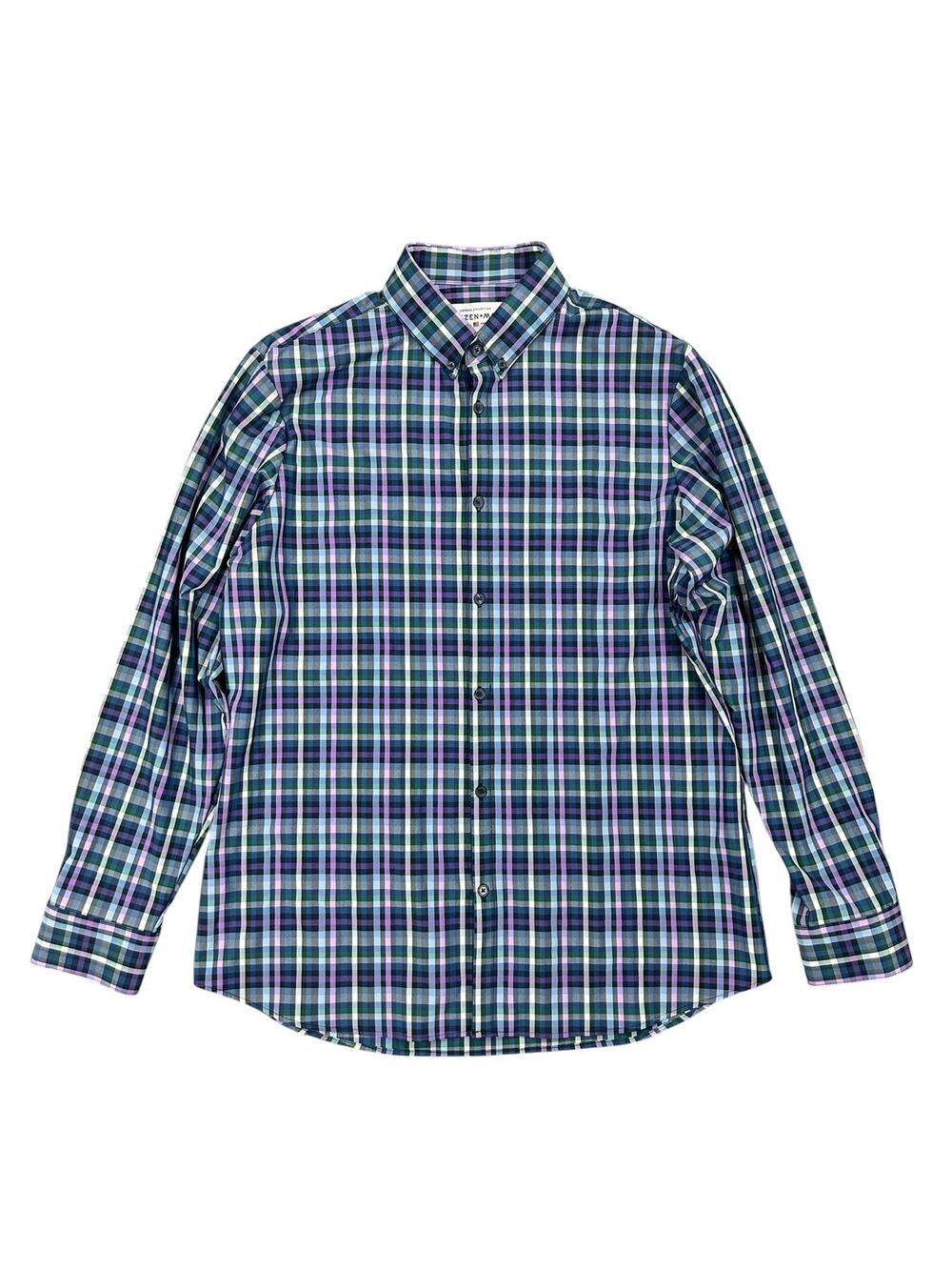 Mizzen+Main Leeward Trim Fit Plaid Long Sleeve Button Down - 2XL